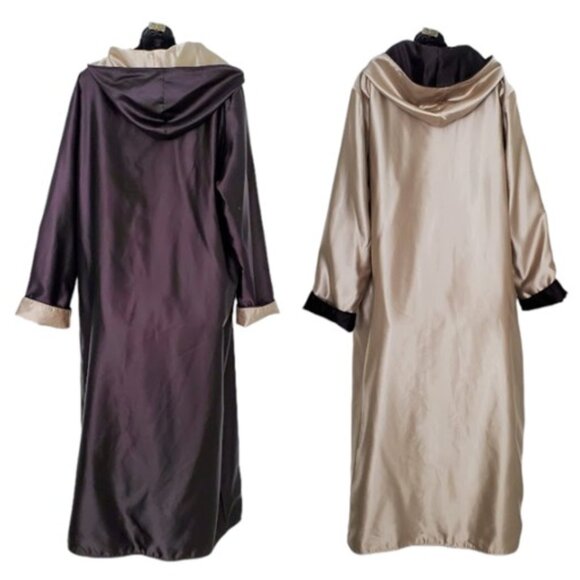 Mycra Pac Donatella Reversible Hooded Raincoat Black/Champagne Travel Swing S/M - Picture 2 of 10